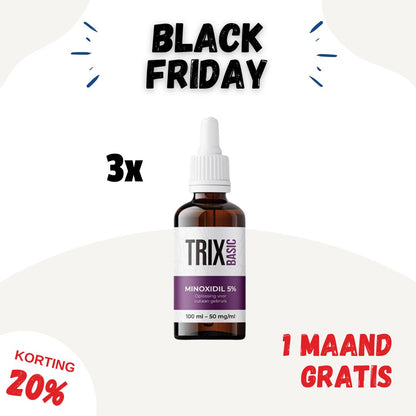 TRIX Basic Minoxidil 5% – 3-Monats-Bundle (3×100 ml)
